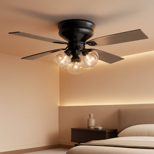 52 Inch Vintage Ceiling Fan Remote Controlled Lighting