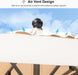 Outdoor Market Umbrella 10' X 10' Square Beige 8 Metal Ribs