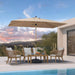 6.5' X 10' Patio Umbrella Outdoor Table Umbrella Aluminum Market Umbrella with Push Button Tilt & 8 Sturdy Ribs and Crank Rectangular Sun Umbrella for Pool Backyard Beach, Taupe