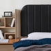 Tavira Allure® College Dorm Headboard - Bevel Panel - Faux Leather Black