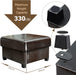 Folding Storage Bench, Cube PU Leather Footstool with Legs, Coffee Table, Ottoman with Storage for Living Room, 23.6 X 23.6 X15 Inches, Brown