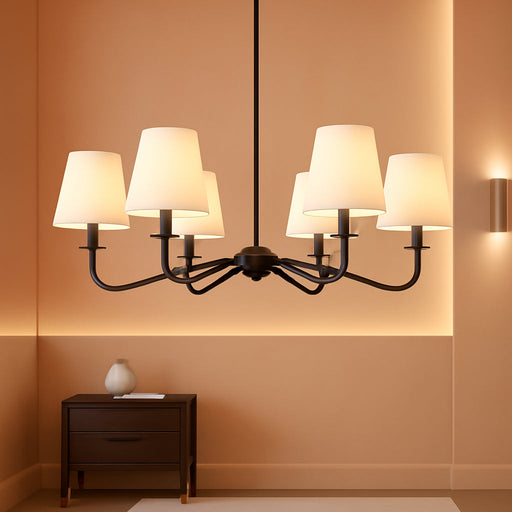 Black Farmhouse Chandeliers 36-Inch Dining Room Lighting