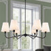 Black Farmhouse Chandeliers 36-Inch Dining Room Lighting