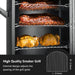Propane Smoker with Cover, Vertical Meat Gas Smoker Grill Outdoor Heavy Duty 3 Removable Smoking Racks, Black