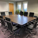 Home Office Chair Ribbed, Modern Leather Conference Room Chairs, Ergonomic Office Desk Chair, High Back Executive Computer Chair, Adjustable Swivel Chair with Arms (Black)