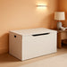 Kids Toy Box Bench - Wooden Chest with Flip-Top Lid, Safety Hinges & 4.5 Cubic Feet Storage Capacity - Stylish Storage Organizer for Toys, Books & Nursery Essentials - White