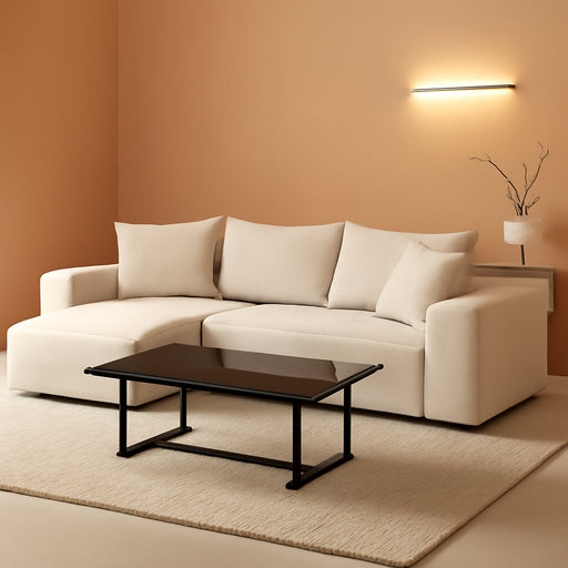 Beige L - Shape Modular Sectional Couch for Living Room - ShipItFurniture