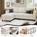 Beige Sectional Sofa for Small Spaces Comfortable and Versatile - ShipItFurniture