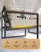Patio Furniture Set, 4 Piece Outdoor Patio Furniture with Thick Cushions, Modern Metal Outdoor Conversation Sets with Coffee Table for Porch, Balcony, Deck Cream