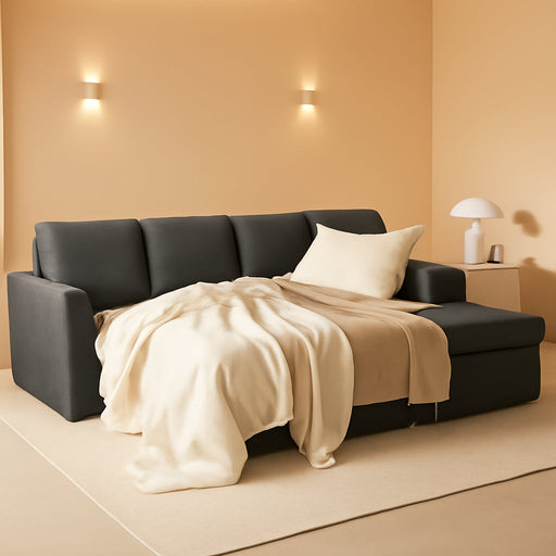 Oversized L-Shaped Sleeper Sectional Sofa with Storage
