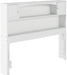 Newport Full Size Bookcase Headboard with Attachable Charger in White