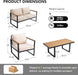 Modern Patio Furniture Set, 4 Pieces Outdoor Conversation Set