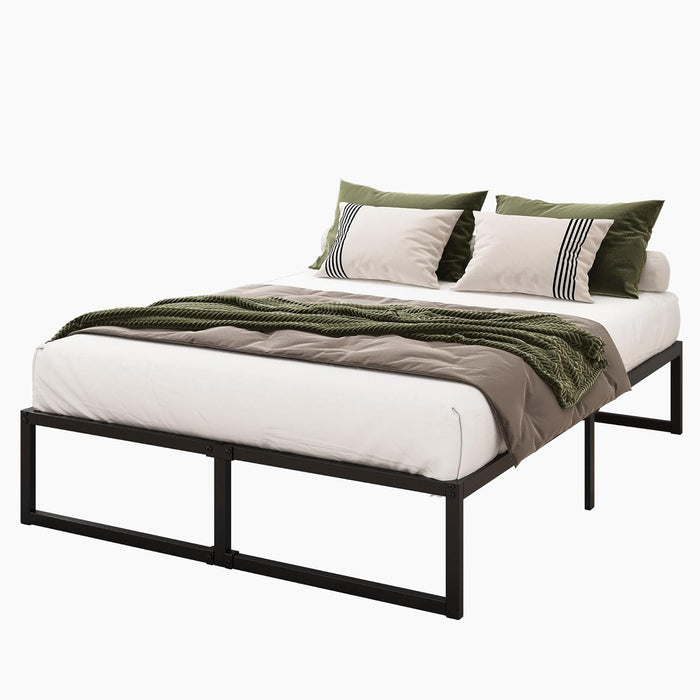 14 Inch Queen Bed Frame with Heavy Duty Steel Slat Support