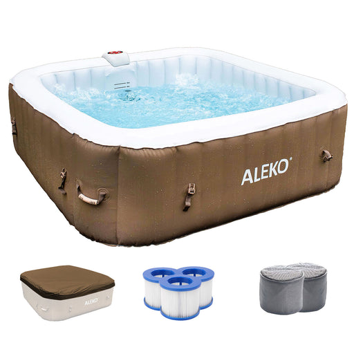 ALEKO Inflatable Improved Version 6 Prs Hot Tub 250 Gallon up to 130 Bubble Jets