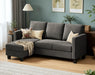 Dark Gray Linen Sectional Sofa for Small Spaces