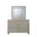 Glamour Youth 6-Drawer Dresser & Mirror W/ LED Light Set in Champagne