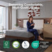 Queen Size Bed Frame with 3-Level Adjustable Upholstered Headboard