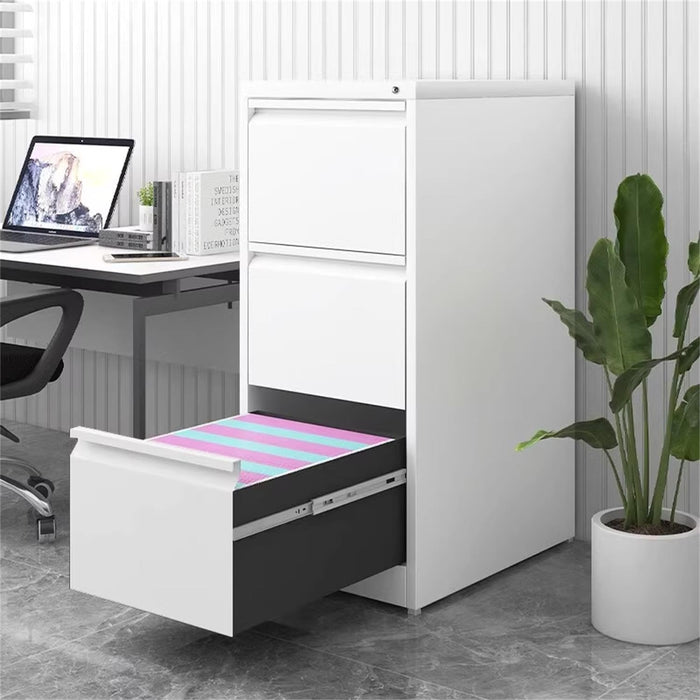 3 Drawer File Cabinet with Lock, Vertical Lockable Filing Cabinet