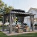 10x12 Hardtop Gazebo WeatherResistant Double Roof Patio