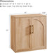 Arched Door Sideboard Buffet Cabinet Set of 2, Natural Oak
