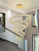 Modern Gold Ring Chandelier for High Ceiling Foyer,Large Crystal Chandelier for Staircase Villa D8''+15.7"+23.6"+31.5"+39.4"
