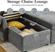 Convertible Sofa Bed With CloudLike Storage Chaise