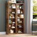 74" Tall Bookshelf, 6-Tier Floor Standing Bookcase with 2 Adjustable Shelves, 24" Wide Open Storage Shelf, Modern Display Organizer for Home Office, Living Room, Bedroom, Study