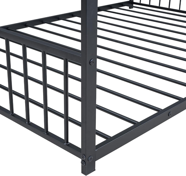 Montessori Oversized Floor Bed With Roof Playhouse