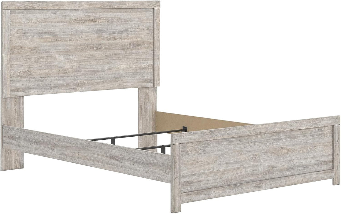Signature Design by Ashley Jonnifer Queen Panel Bed Frame, Light Gray Bedroom Furniture with Panel Headboard, Engineered Wood and Decorative Laminate, Relaxed Casual Style