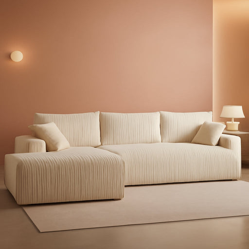 Modular L Shape Sofa 96Inch OversizedChaise MemoryFoam
