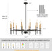 Modern Farmhouse Black and Gold Chandeliers for Dining Room