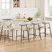 Counter Height Bar Stools with Backs Set of 4, Beige