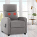 Recliner Chair Single Sofa with Footrest and Massage, Gray