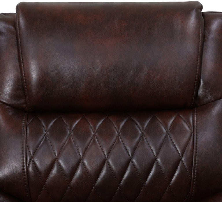 Power Recliner Sectional Sofa with LED Lighting, Breathing Leather Corner Couch with USB Port and Storage Console, Cup Holders– Home Theater & Living Room Seating (Brown)