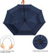 Large Folding Golf Umbrella - Compact Mens Umbrellas Travel Rain and Windproof 54Inch Collapsible Automatic Open Close Umbrella 210T Teflon Vented Double Canopy