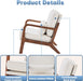 Cream Mid Century Modern Upholstered Accent Chairs