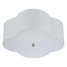 17 In. 2-Lights White Linen Flush Mount with Acrylic Diffuser