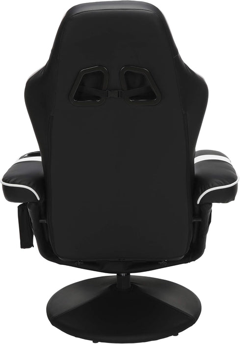 900 Gaming Recliner - Video Games Console Recliner Chair, Computer Recliner, Adjustable Leg Rest and Recline, Recliner with Cupholder, Reclining Gaming Chair with Footrest - White