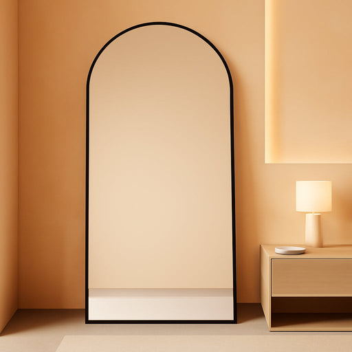 Full Length Mirror, 71"X28" Floor Mirror, Oversized Floor Standing Mirror Freestanding Full Body Mirror with Stand for Bedroom, Hanging Mounted Mirror for Living Room Cloakroom, Black