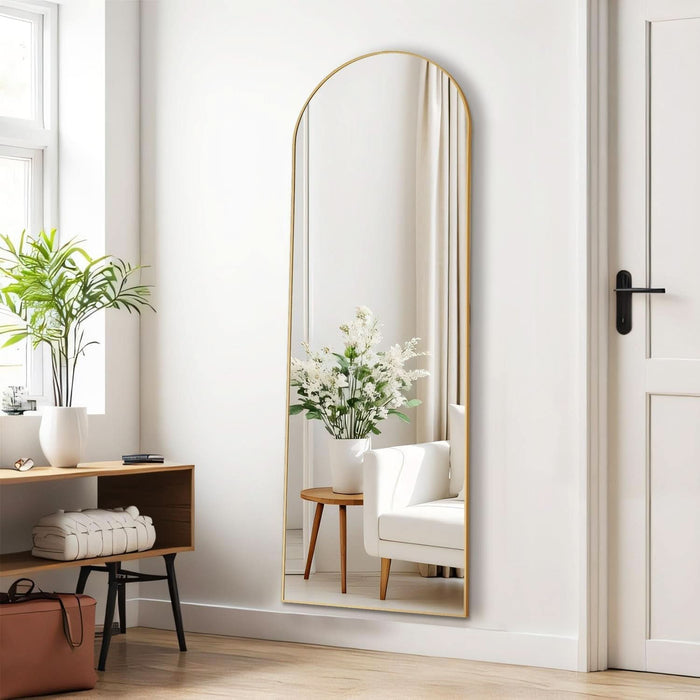 Arched Fulllength Mirror With Shatterproof Aluminum Frame