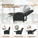 Massage Gaming Recliner Chair with Headrest and Adjustable Backrest for Home Theater