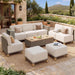 Patio Furniture Set, Outdoor Sectional with 9.5'' Thick Cushion