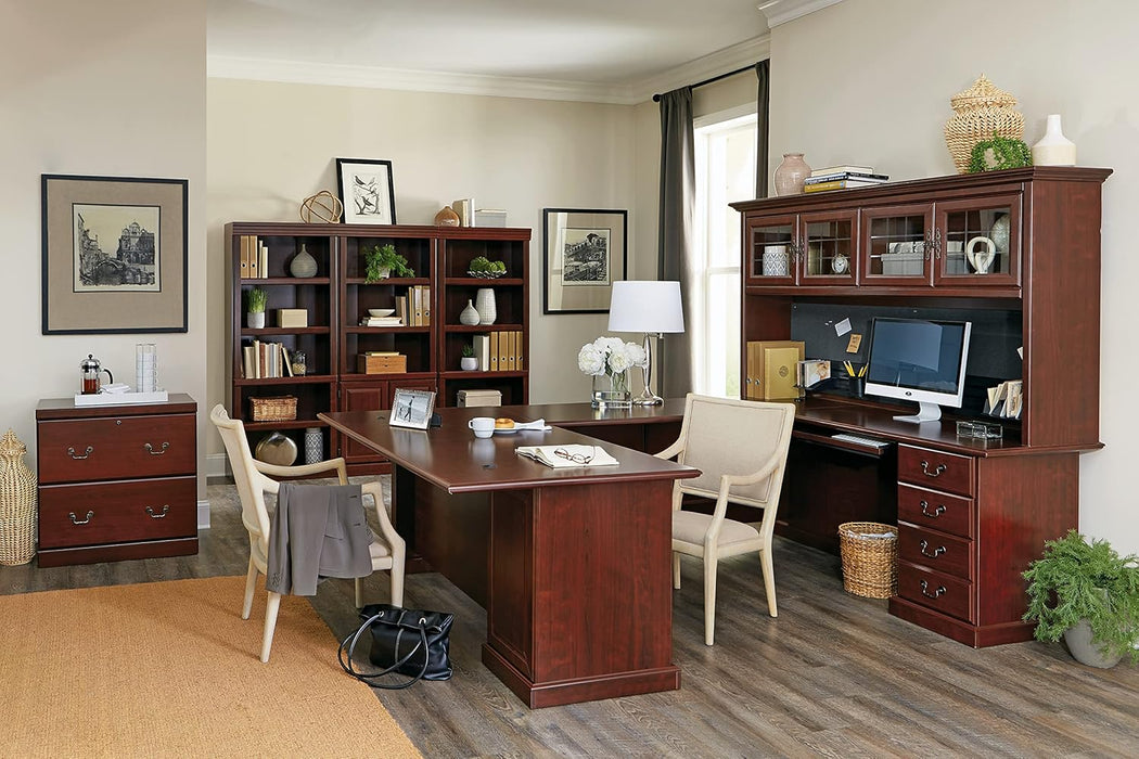 Rich Cherry Finish Heritage Hill Library BookcaseWithAdjustableShelves