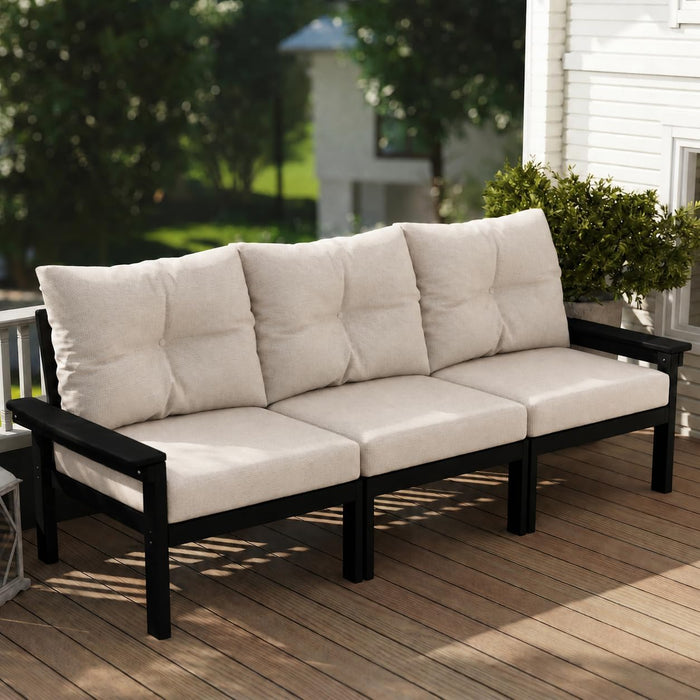 3 Seats HDPE Outdoor Patio Furniture Conversation Set