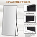 Large Full Length Mirror 78" X 35" - Shatterproof Huge Floor Full Body Mirror with Metal Frame, Freestanding, Wall Mounted, or Wall Leaning for Bedroom, Living Room, Dressing Room, Black