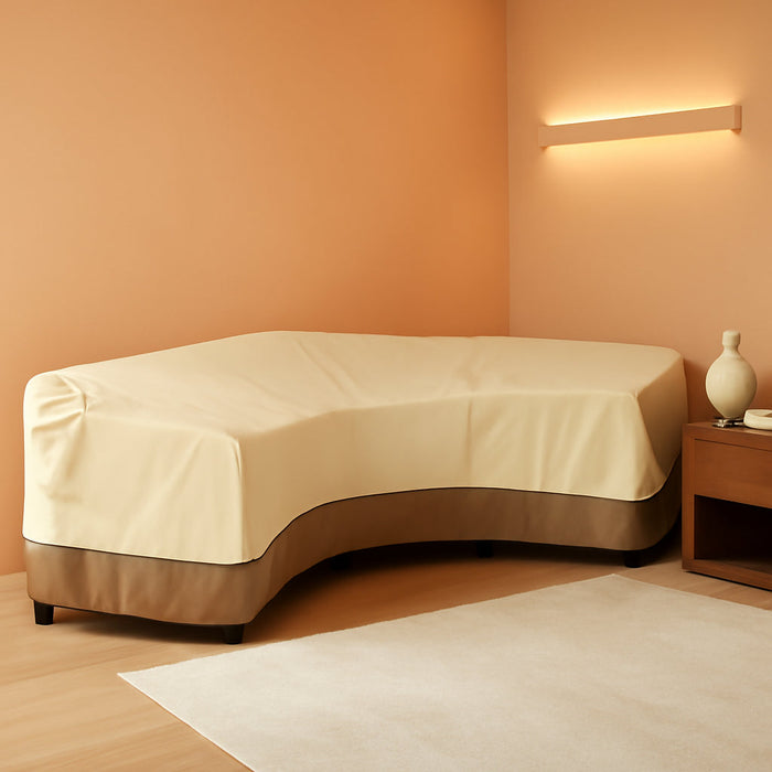 56-304-051501-EC Veranda V-Shaped Sectional Sofa Cover, X-Large, Pebble-Earth-Bark, Patio Furniture Covers