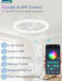 RGB Low Profile Ceiling Fans with Lights and Remote, 20 Inch Dimmable Modern Ceiling Fan(3000K-6000K), 6 Speed, Reversible, APP & Remote Control, Flush Mount Fan Light, White RGB Ceiling Fans