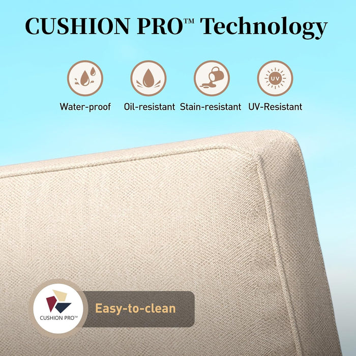 Metal Frame Patio Furniture Set, 5 PCS Modern Outdoor Patio Furniture Set, Wood-Like Patio Seating with Coffee Table and Patio Swivel Chairs, Patio Conversation Set for Backyard Deck