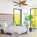 Exclusive 52 Inch Aged Brass Reversible Ceiling Fan