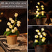 Lily of the Valley Lamp, Crochet Artificial Flowers with Night Lights, Cordless Table Lamp - Women Gift Ideas for Christmas Valentine Mother'S Day, Desk Home Decorations